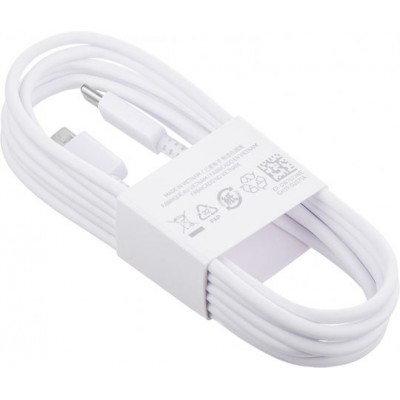 Samsung Regular USB 2.0 Cable USB-C male - USB-C female Λευκό 1.8m (EP-DW767JWE) Bulk