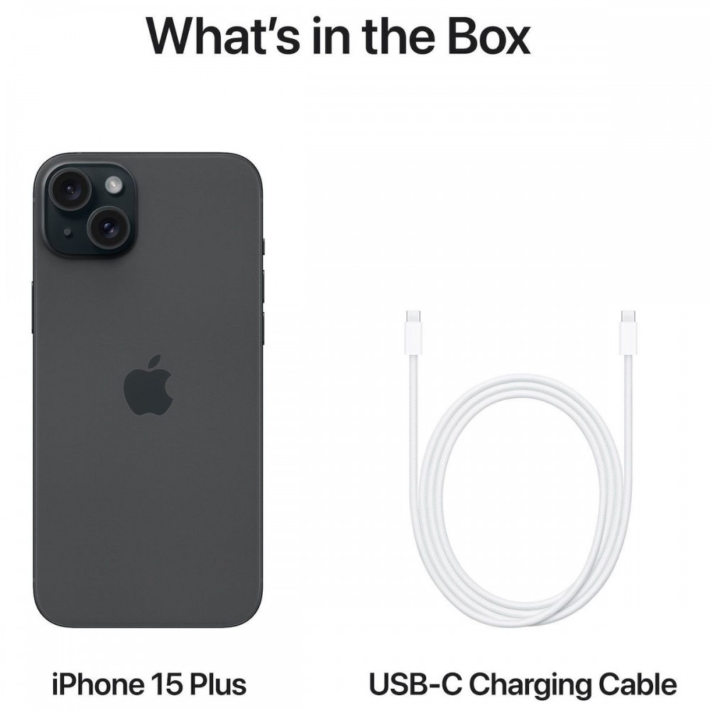 Apple iPhone 15 Plus 5G (6GB/128GB) Black Open Box(1 Year Warranty)   91% Battery
