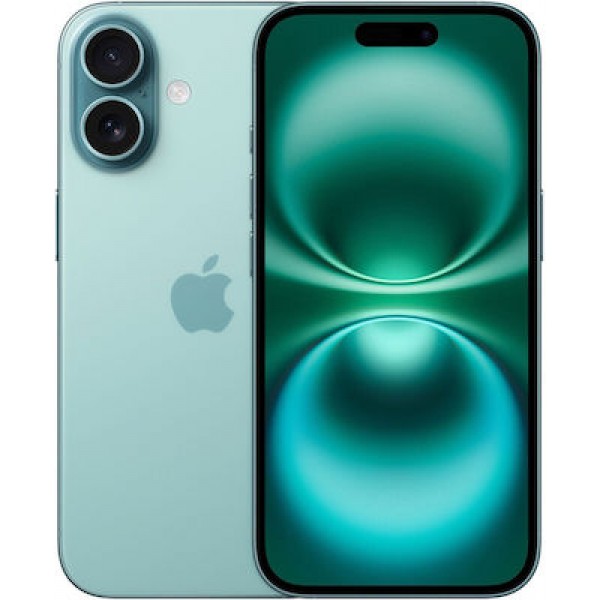 Apple iPhone 16 (8GB/128GB) Teal Εκθεσιακό NEW Open Box (Εργοστασιακή εγγύηση εως 13/12/25) 100% Battery