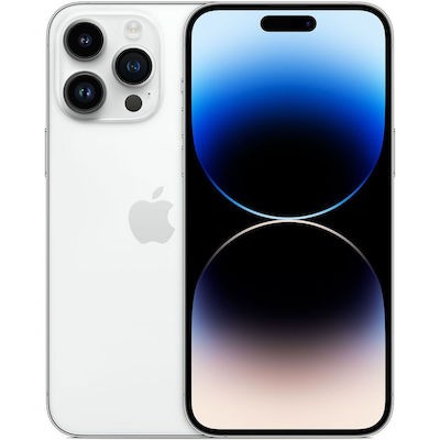 Apple iPhone 14 Pro Max 5G (6GB/128GB) Silver Εκθεσιακό (1 Year Warranty) 100% Battery 