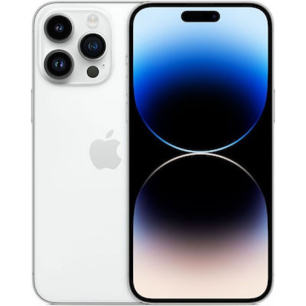 Apple iPhone 14 Pro Max 5G (6GB/128GB) Silver Εκθεσιακό (1 Year Warranty) 100% Battery 