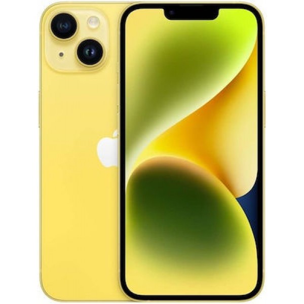Apple iPhone 14 (6GB/128GB) Yellow Εκθεσιακό (1 Year Warranty) 86% + Battery 