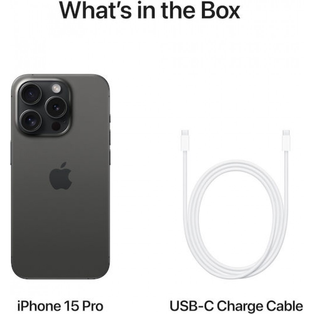 Apple iPhone 16 Pro 5G (8GB/128GB) Black Titanium Εκθεσιακό NEW Open Box (Εργοστασιακή Εγγύηση Έως 16/09/26) 100% Battery