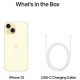 Apple iPhone 15 (6GB/128GB) Yellow Εκθεσιακό (1 Year Warranty) 100% Battery