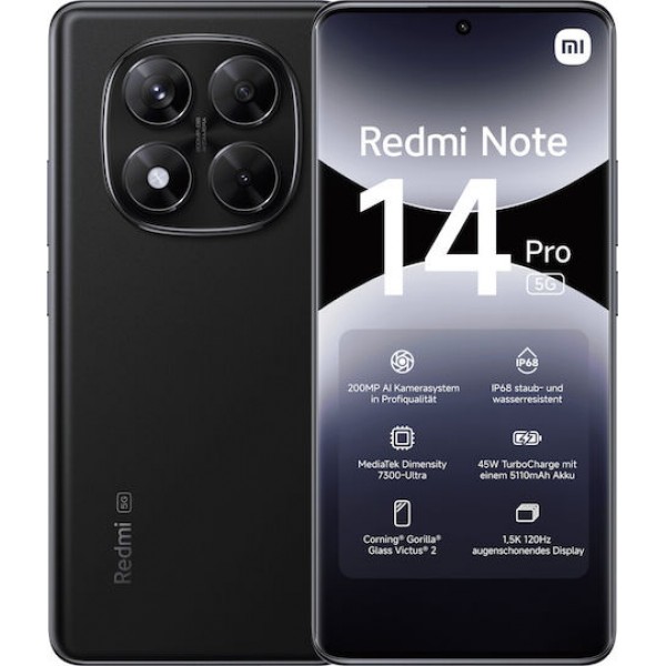 Xiaomi Redmi Note 14 Pro 5G (12GB/512GB) Midnight Black EU
