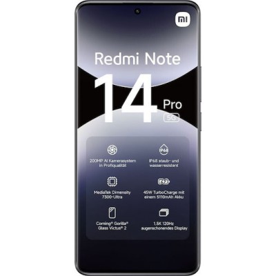 Xiaomi Redmi Note 14 Pro 4G (12GB/512GB) Midnight black EU