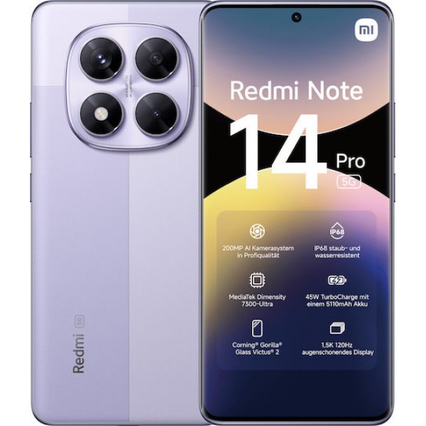 Xiaomi Redmi Note 14 Pro 5G (12GB/512GB) Lavender Purple EU