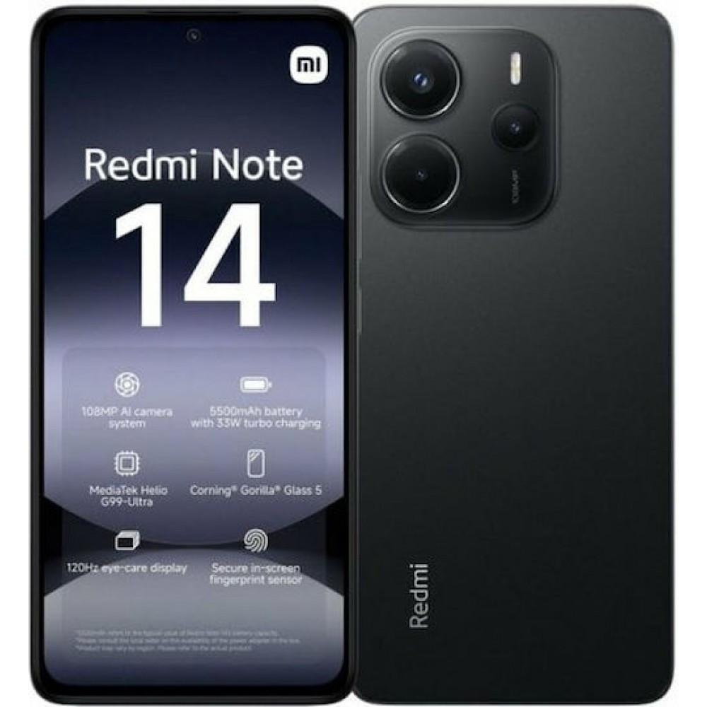 Xiaomi Redmi Note 14 5G (6GB/128GB) Midnight Black EU