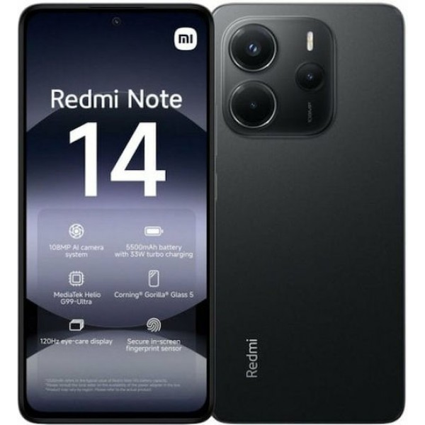 Xiaomi Redmi Note 14 4G (8GB/256GB) Midnight Black EU