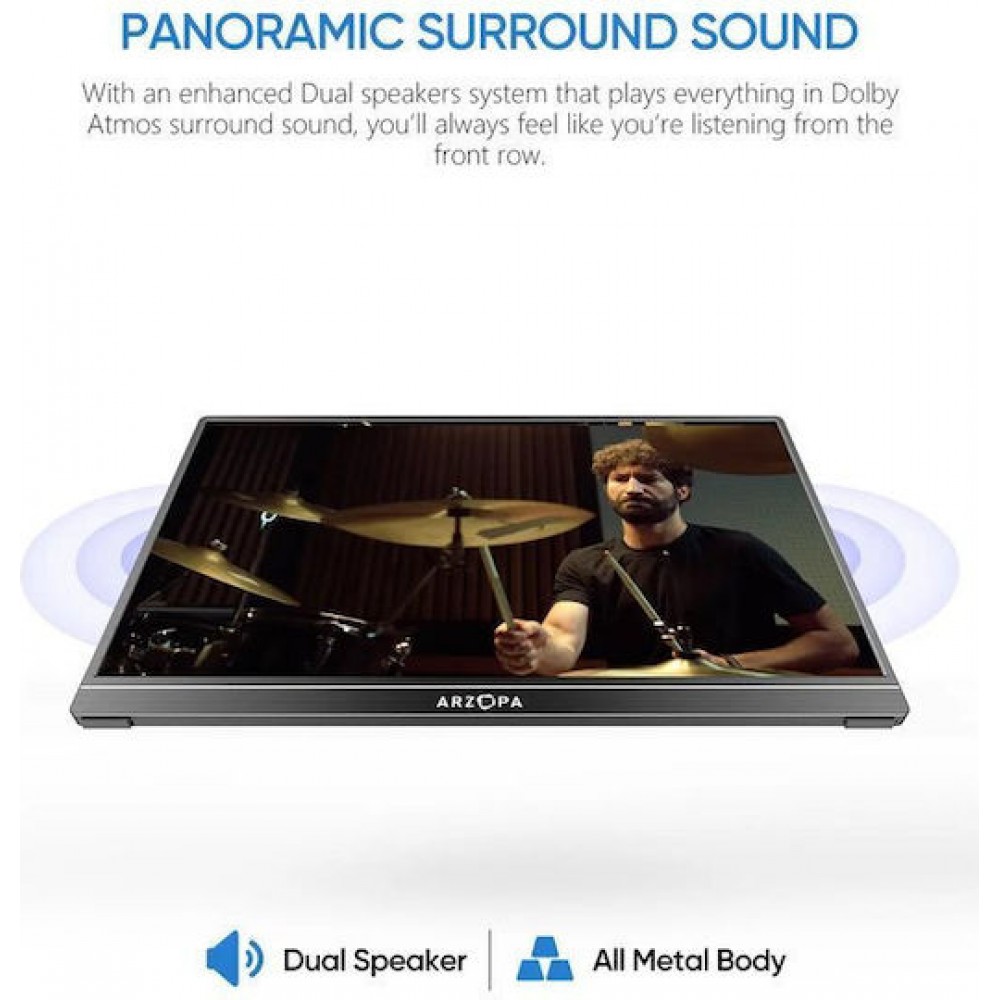 Φορητή Οθόνη Arzopa IPS HDR 15.6" (S1 Table)