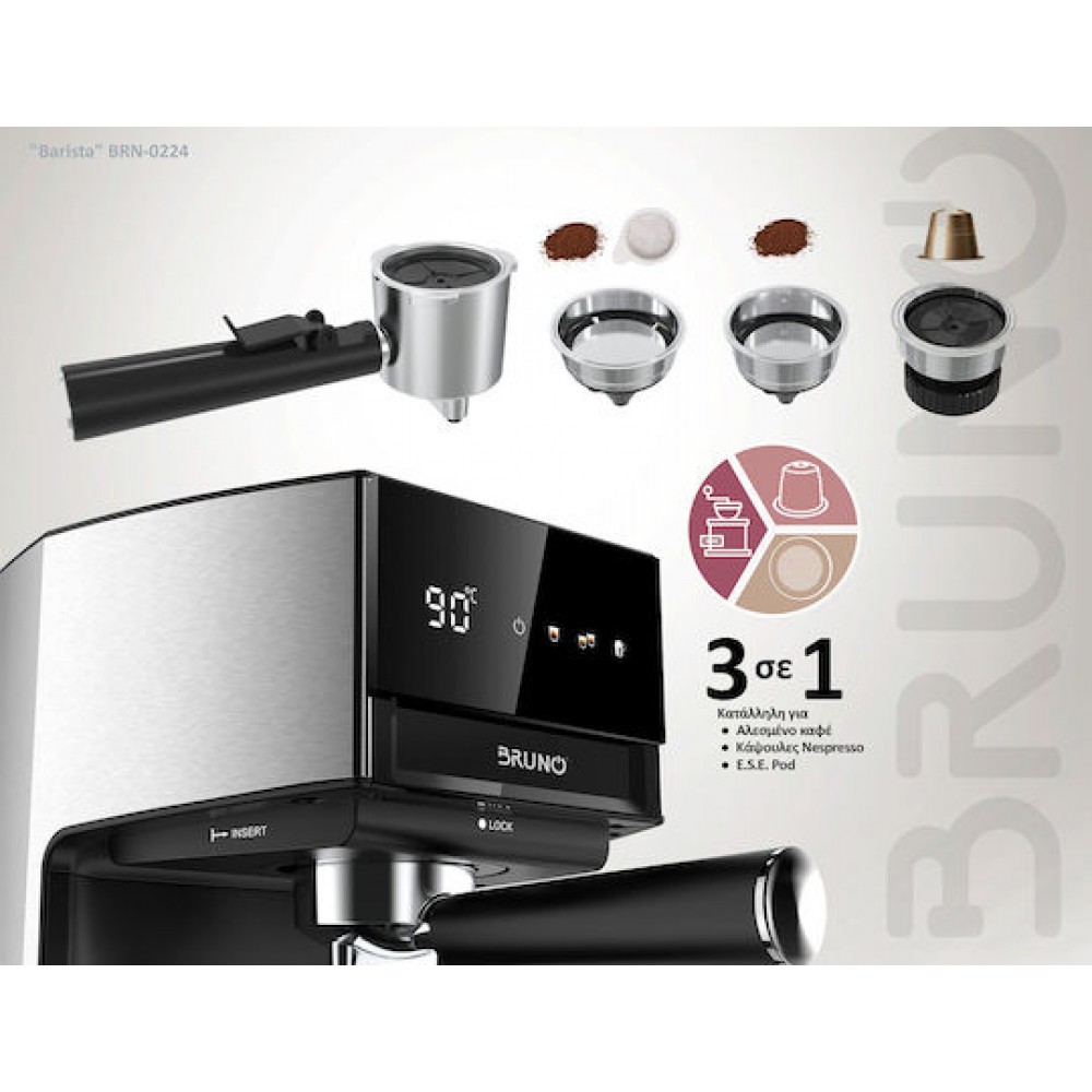 Bruno BRN-0224 Espresso 950W Inox