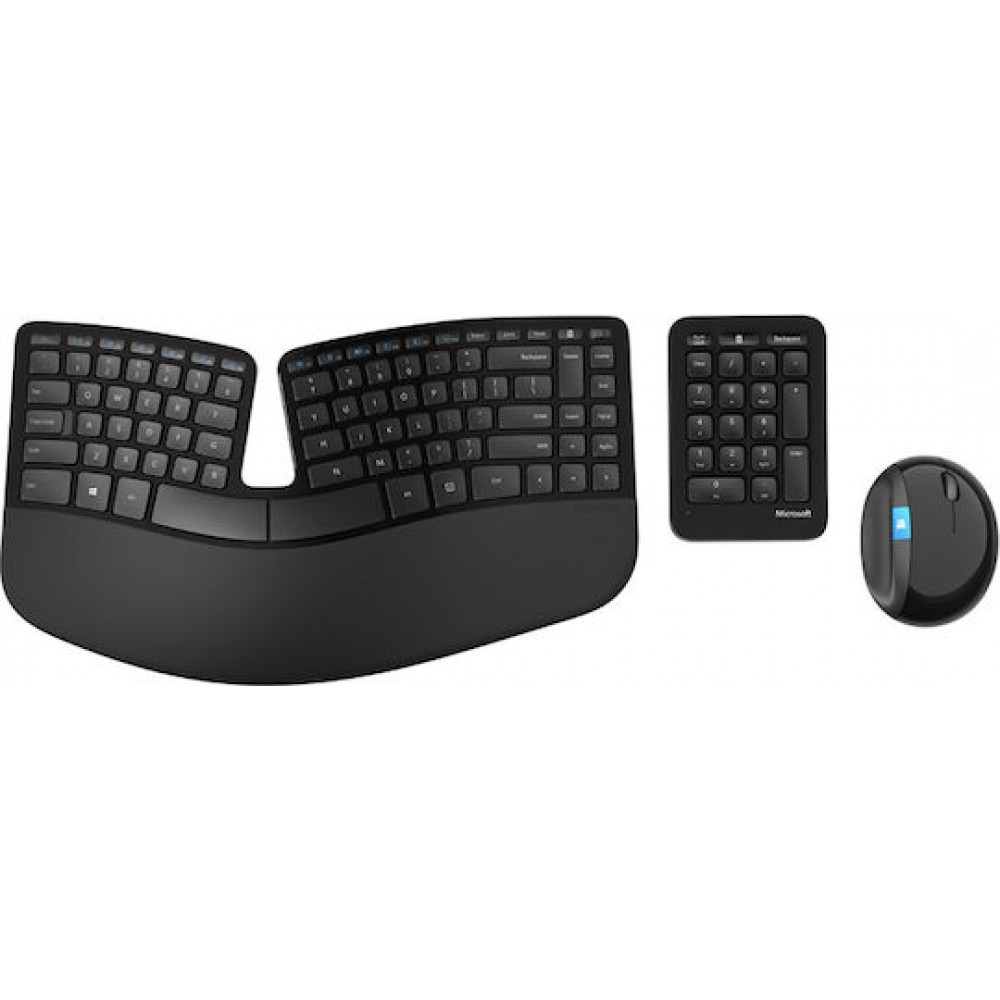 Microsoft Wireless Sculpt Ergonomic Keyboard + Mouse Set Black