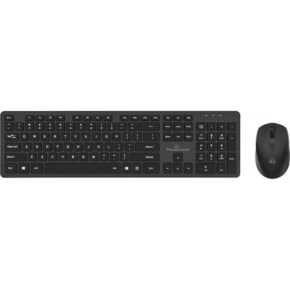 Powertech Keyboard + Mouse Set Black (PT-1189)