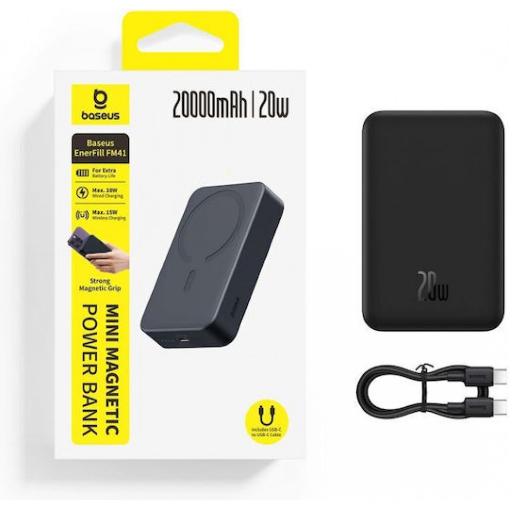 Baseus Enerfill FM41 Ultra Mini Magnetic PowerBank 20000mAh 20W Black