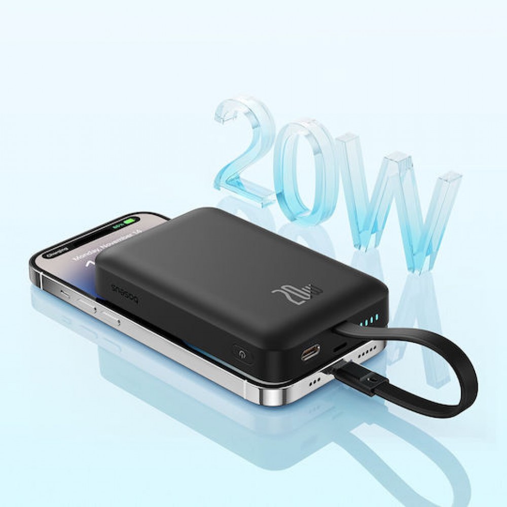 Baseus Magnetic Mini Powerbank with Lightning 10000mAh 20W Black
