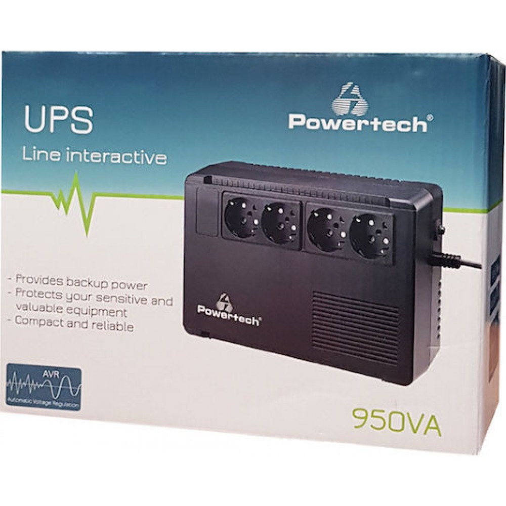 Powertech PT-950C UPS Line Interative 570W Black
