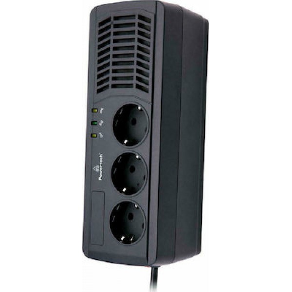 Powertech PT-AVR1000I UPS Compact Stabilizer Black