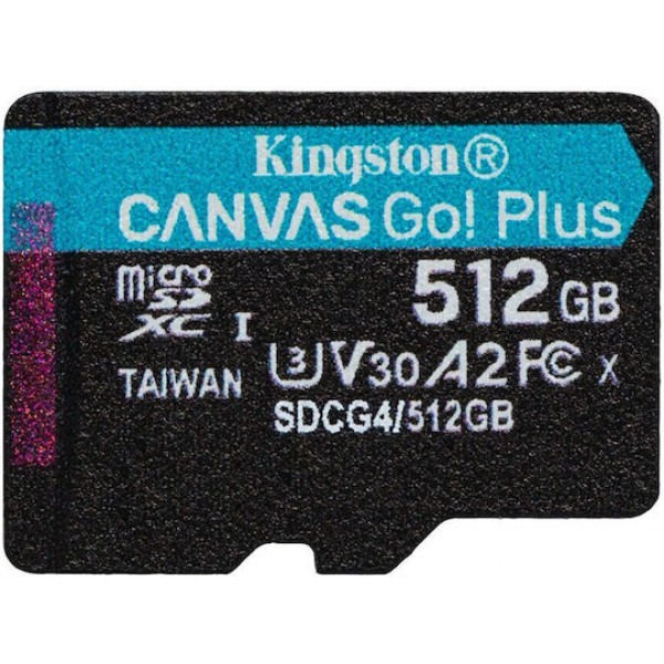Kingston Canvas goPlus microSDXC 512gb U3 with Adapter