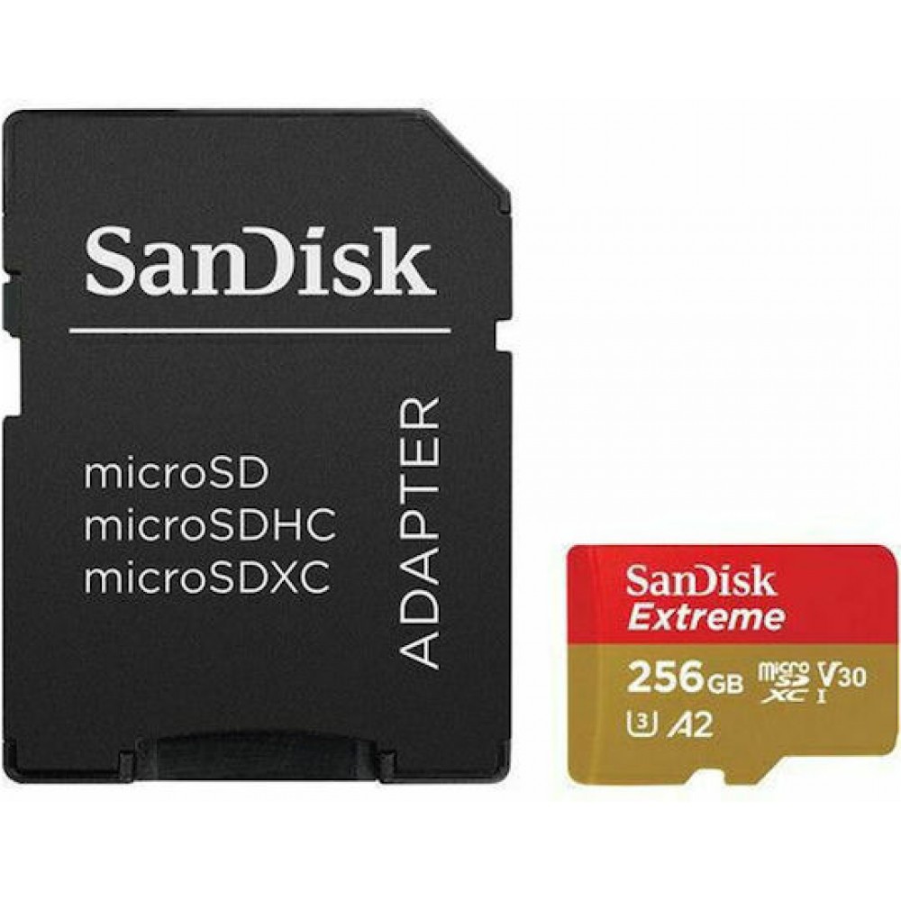 Sandisk Extreme microSDXC 256GB U3 V30 with Adapter