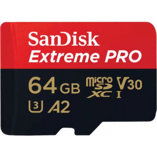 Sandisk Extreme Pro microSDXC 64GB U3 V30 with Adapter