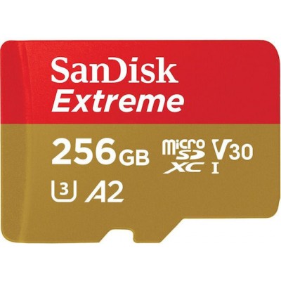 Sandisk Extreme microSDXC 256GB U3 V30 with Adapter