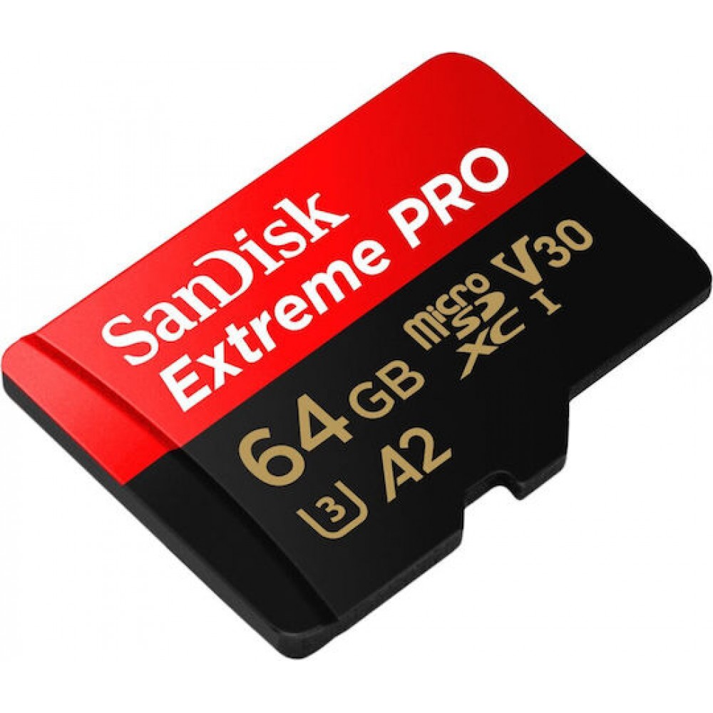 Sandisk Extreme Pro microSDXC 64GB U3 V30 with Adapter