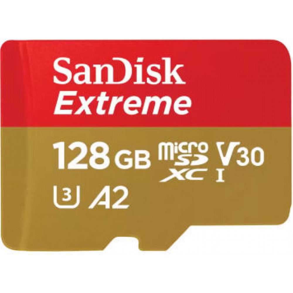 Sandisk Extreme microSDXC 128GB U3 V30 with Adapter