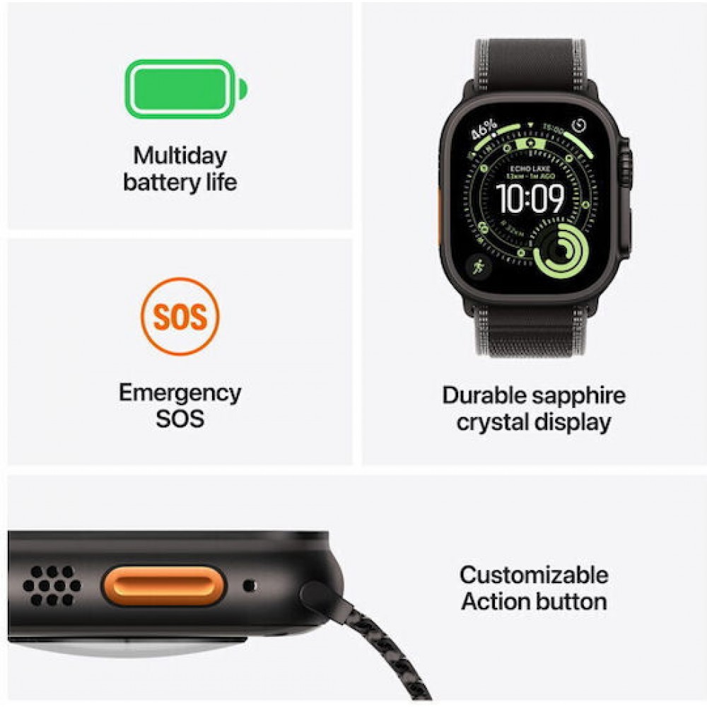 Apple Watch Ultra 3 LTE 49mm Anchor Blue Ocean Band Titanium