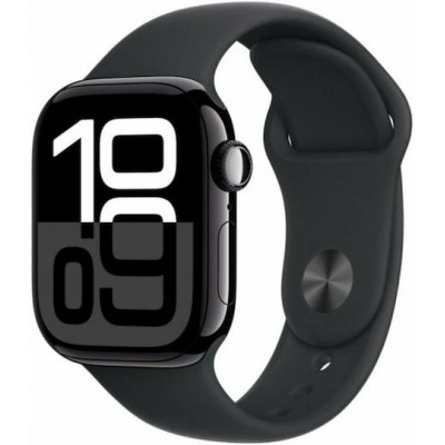 Apple Watch Series 10 Aluminium 42mm Jet Black/Black Sport Band (S/M)