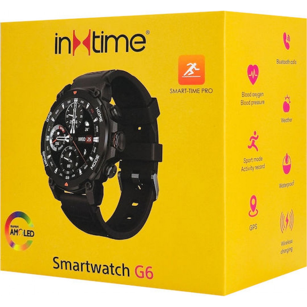 INTIME Smartwatch G6 Black (IT-070)