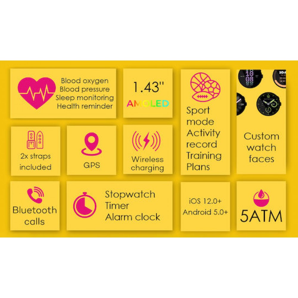 INTIME Smartwatch G6 Black (IT-070)