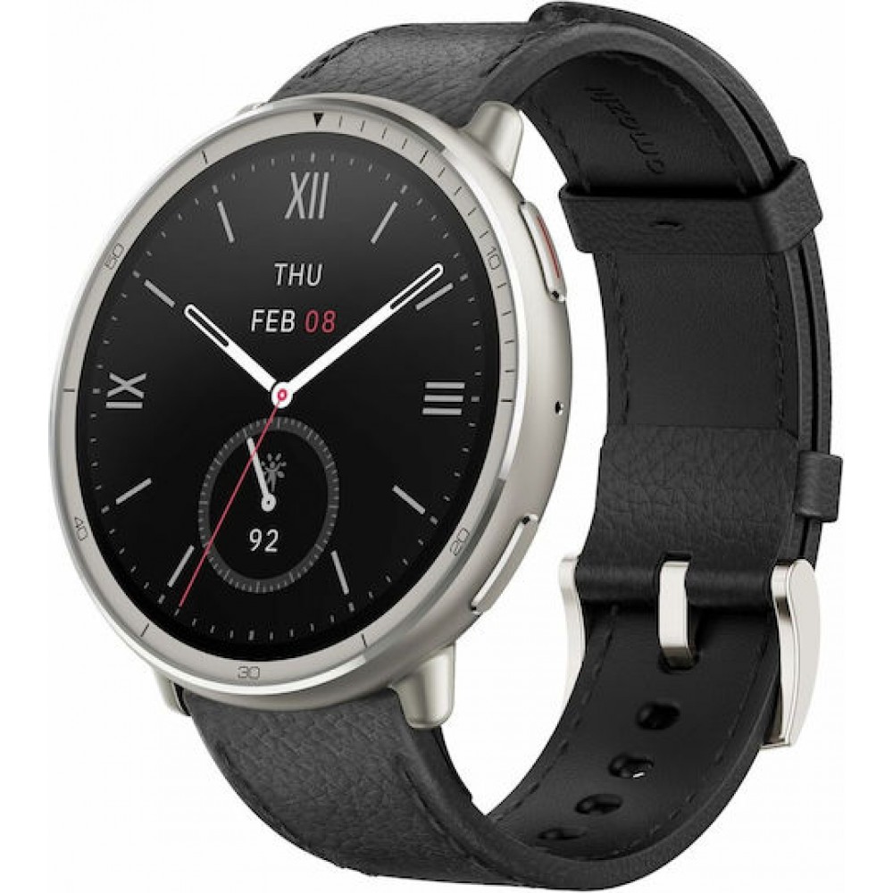 Amazfit Active 2 Round NFC 44mm Black Leather