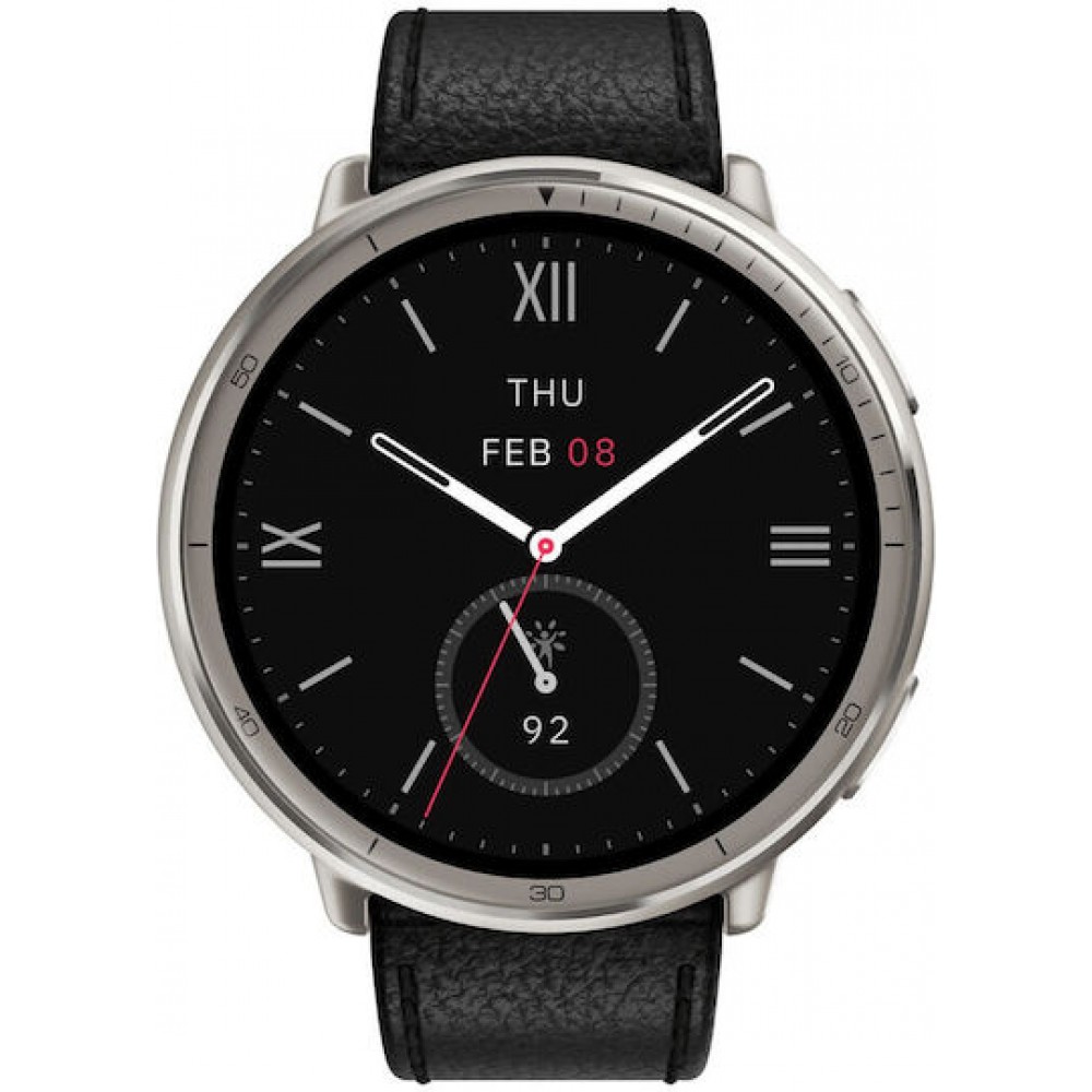 Amazfit Active 2 Round NFC 44mm Black Leather