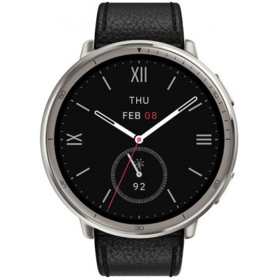 Amazfit Active 2 Round NFC 44mm Black Leather