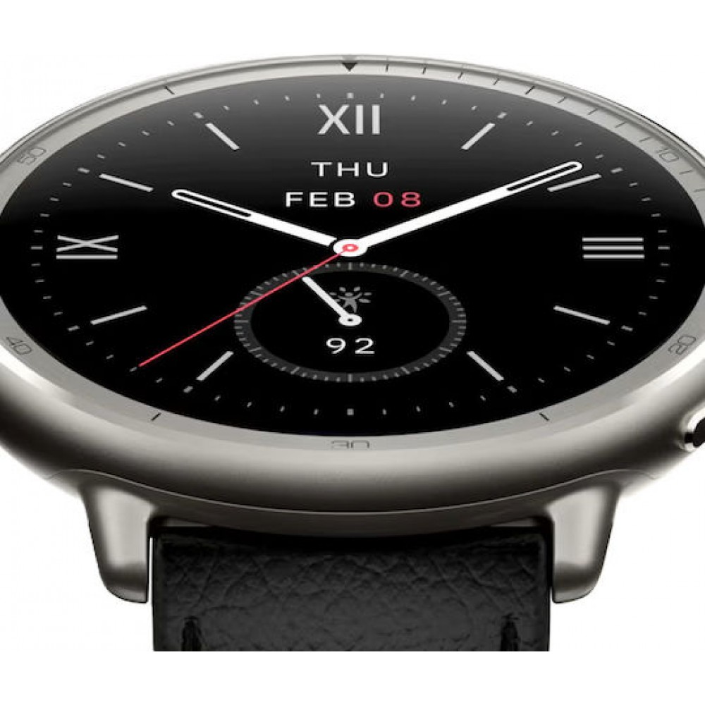 Amazfit Active 2 Round NFC 44mm Black Leather