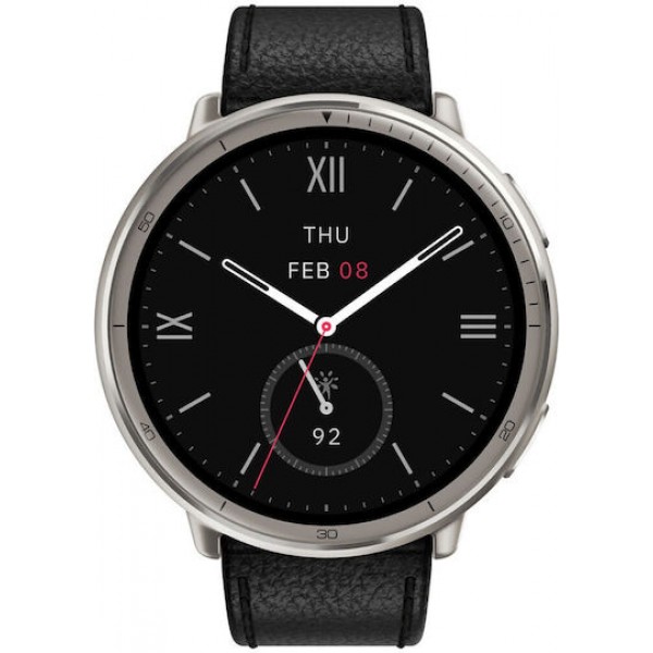 Amazfit Active 2 Round NFC 44mm Black Leather