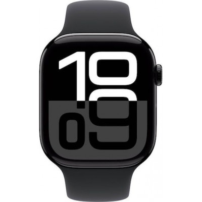 Apple Watch Series 10 Aluminium 42mm Jet Black/Black Sport Band (S/M)