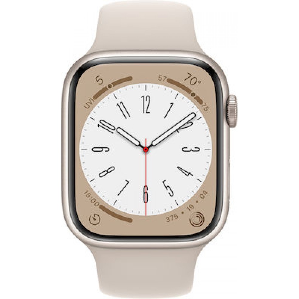 Apple Watch Series 8 Aluminium 45mm Starlight Εκθεσιακό Open Box  (1 Year Warranty) 100% Battery 