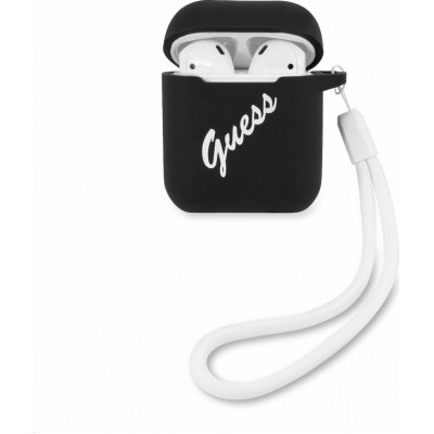 Guess Silicone Vintage Μαύρο (Apple AirPods)