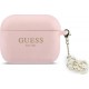 Guess 4G Charm Silicone Case Pink (Apple AirPods Pro 3)