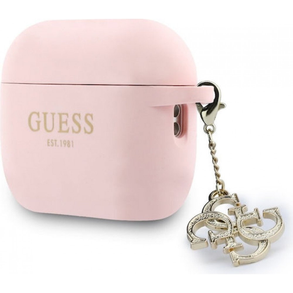 Guess 4G Charm Silicone Case Pink (Apple AirPods Pro 3)