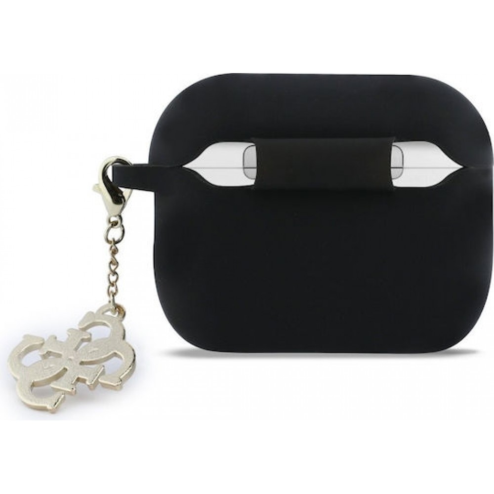 Guess 4G Charm Silicone Case Black (Apple AirPods Pro 3)