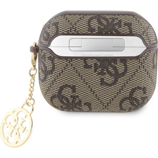 Guess 4G Script Charm Case Brown (Apple AirPods 3)
