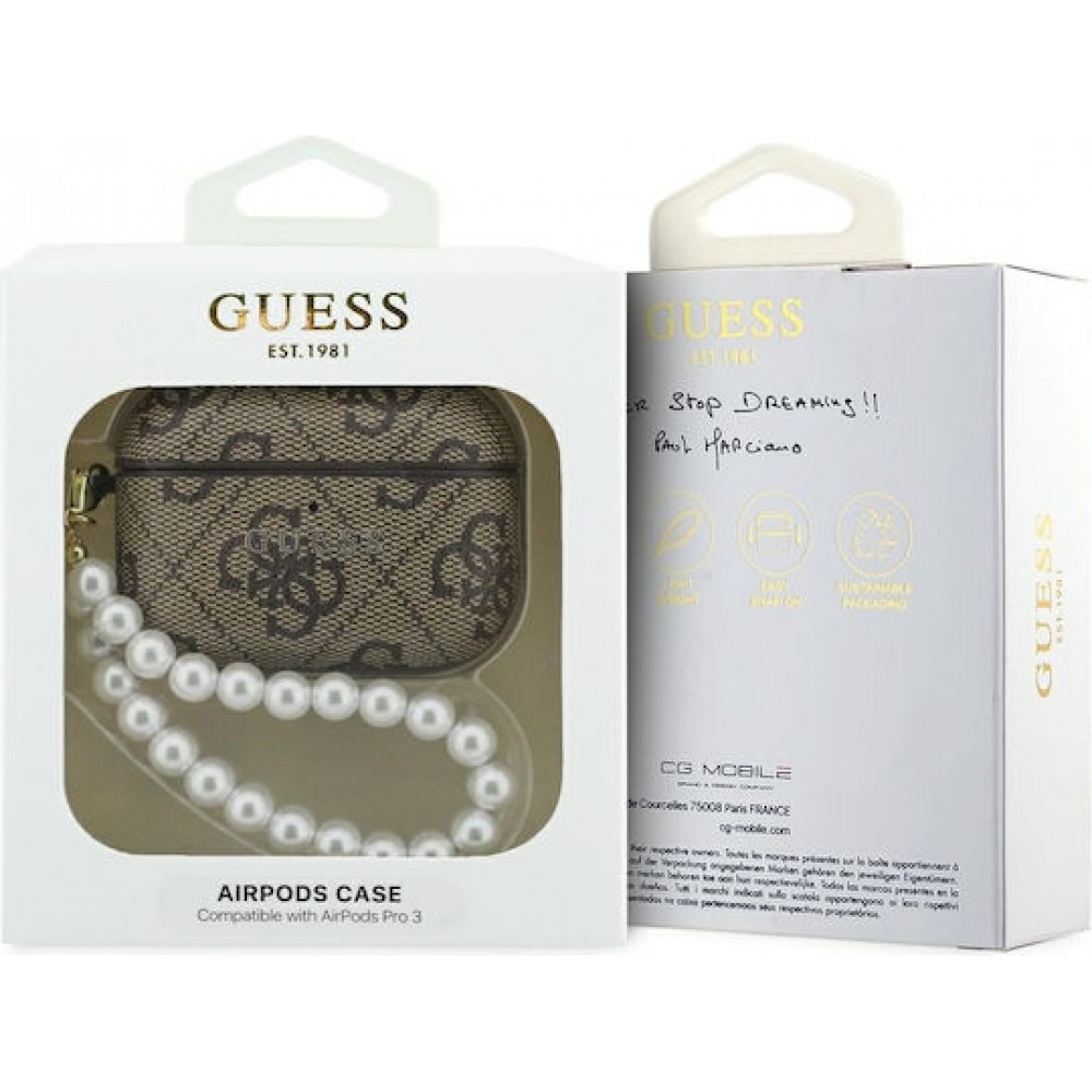 Guess 4G Pearl Strap Case Brown (Apple AirPods Pro 3)