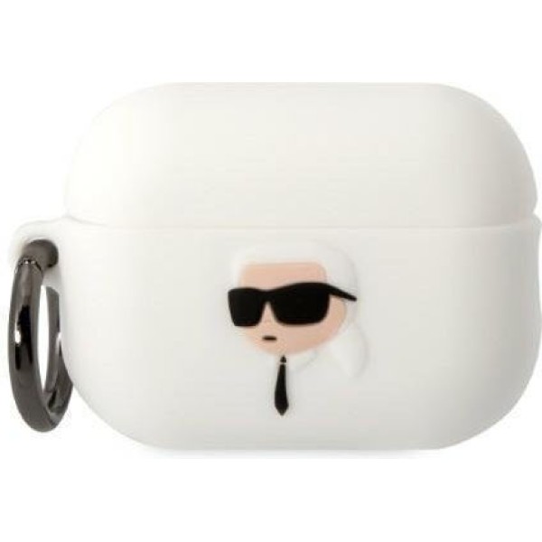 Karl Lagerfeld AirPods Pro 2 Silicone Cover White