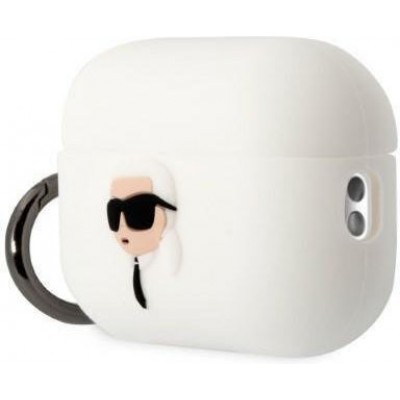 Karl Lagerfeld Karl Head Silicone Case White (Apple AirPods Pro 2)