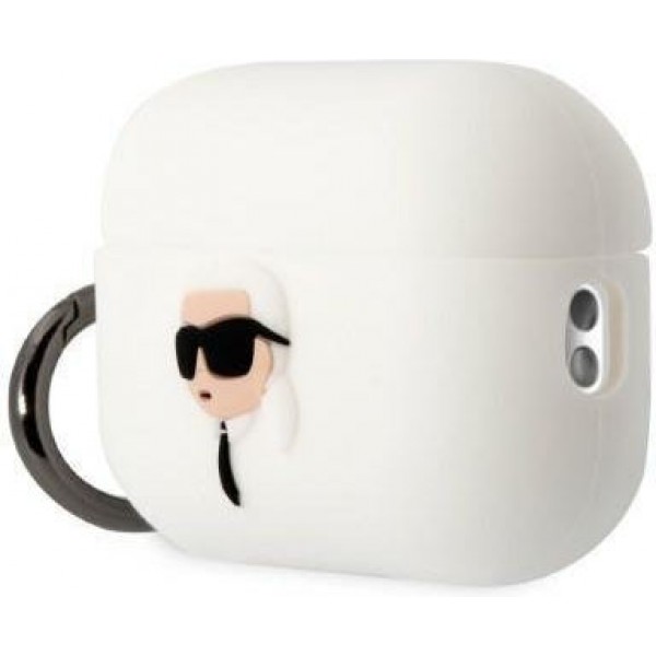 Karl Lagerfeld Karl Head Silicone Case White (Apple AirPods Pro 2)