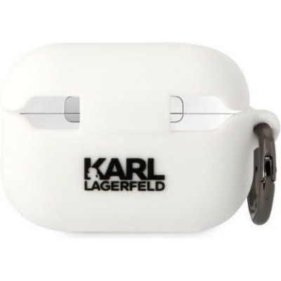 Karl Lagerfeld AirPods Pro 2 Silicone Cover White
