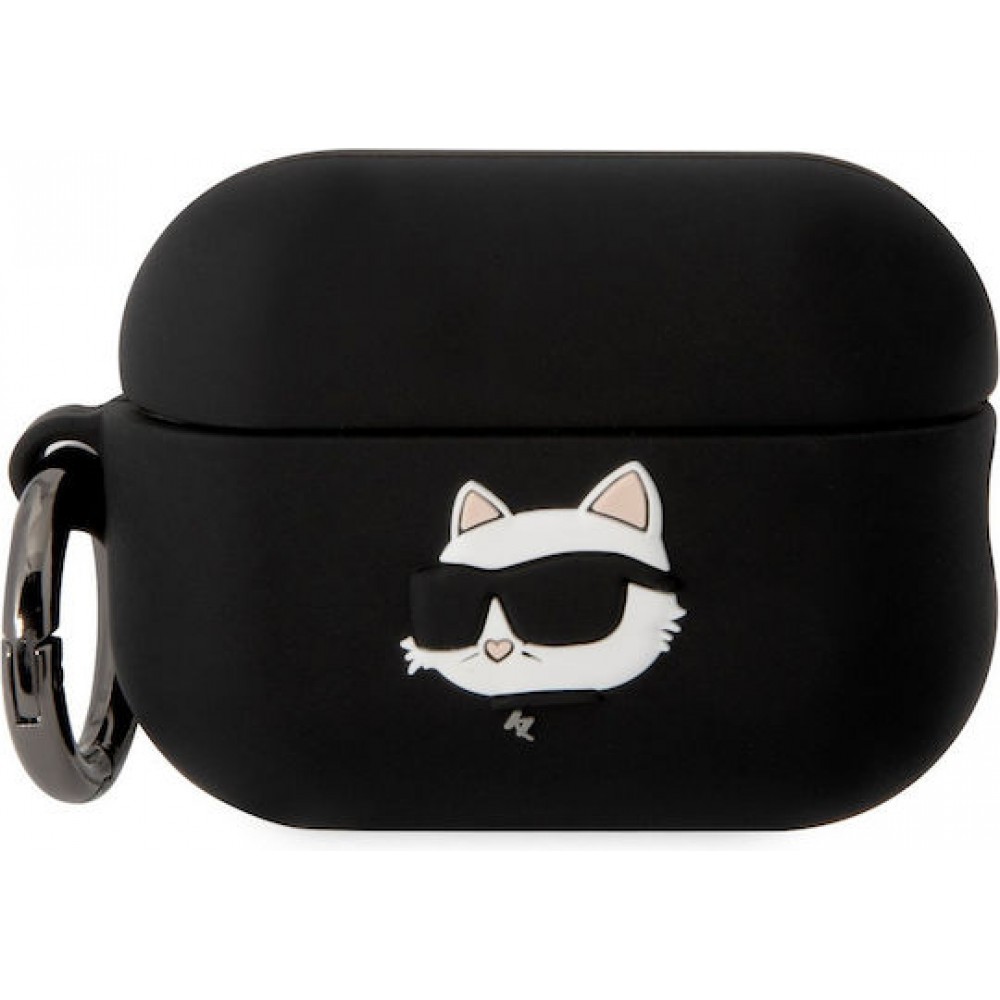 Karl Lagerfeld Choupette Head 3D Silicone Case Black (Apple AirPods Pro 2)