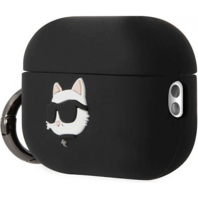 Karl Lagerfeld Choupette Head 3D Silicone Case Black (Apple AirPods Pro 2)